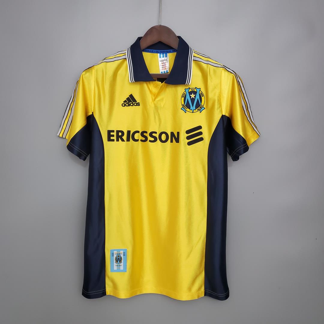 AAA Quality Marseille 98/99 Third Yellow Soccer Jersey